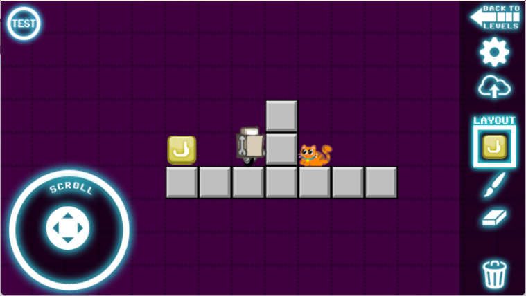 Jump powerup selected in layout tools